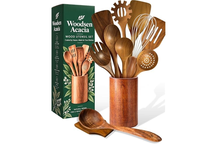 Best Wood Utensil Set for Non-Stick Cookware