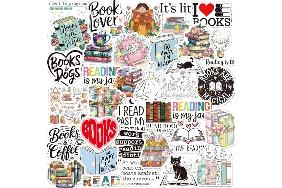Best Holographic Bookish Stickers - Shimmery Reading Book Stickers For Kindle Water Bottles Laptops Journal Ipad Readers Scrapbook Phone - Cute Vinyl Decals & Book Lover Gifts Women - Top Picks for 2026