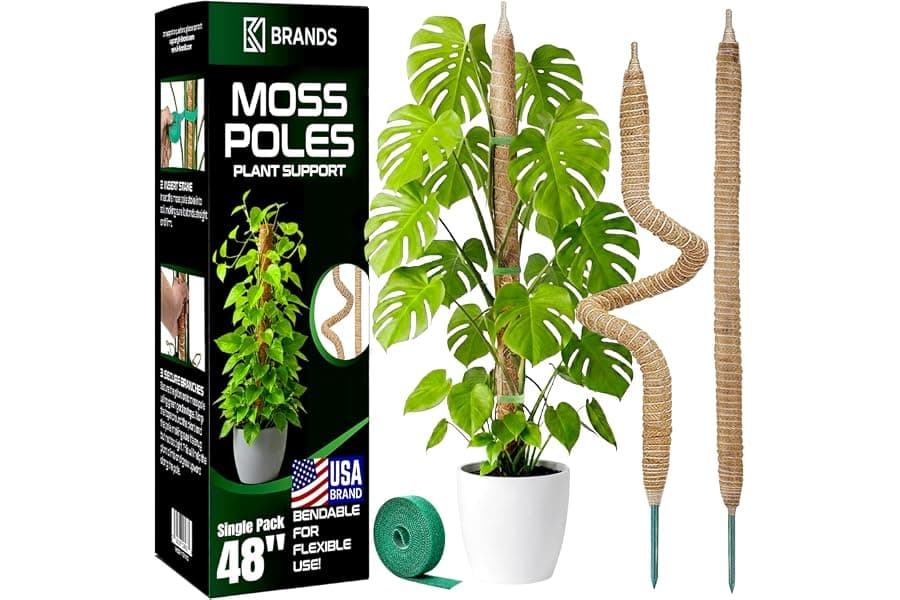 48 Inch Bendable Moss Pole for Monstera & Climbing Plants