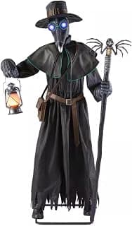 7ft Animated Plague Doctor Halloween Prop