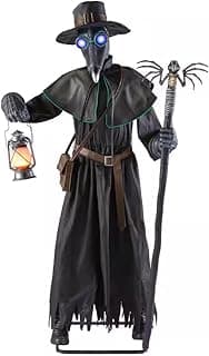 7ft Animated Plague Doctor Halloween Prop