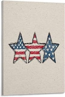 Patriotic 4th of July Canvas Wall Art