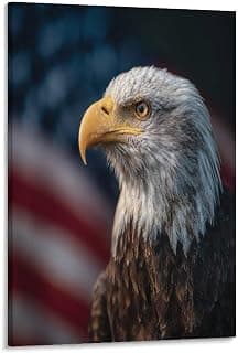 Patriotic Eagle Flag Canvas Art for Home Decor