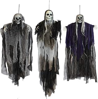 Hanging Halloween Skeleton Ghost Decorations for Outdoors