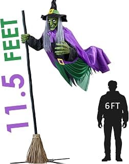 Animated Outdoor Witch Decoration with Sound & Touch Sensors