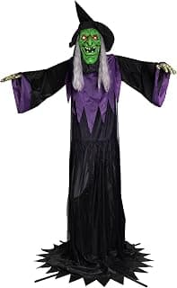 Animated Talking Witch Halloween Decoration - 15ft