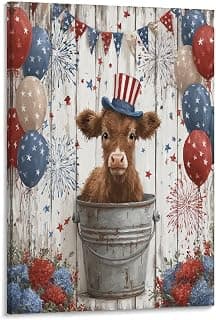 Highland Cow Canvas Print Wall Art 24x36
