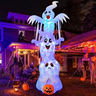 9.8 Ft Halloween Inflatable Ghost Outdoor Decor with LED Lights