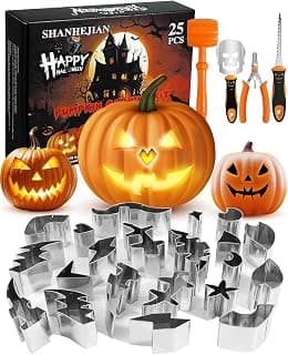 25-Piece Pumpkin Carving Kit with Stainless Steel Tools
