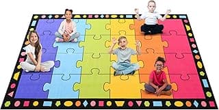 Colorful Classroom Rug for Preschool & Kindergarten