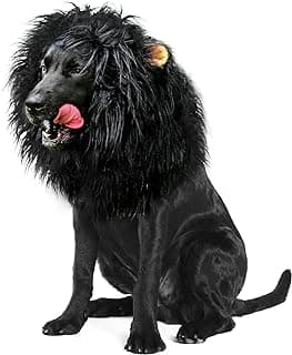 Funny Dog Lion Mane Wig Costume for Halloween and Christmas