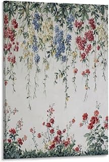 Watercolor Flowers Canvas Wall Art for Home Decor