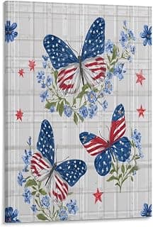 Butterfly Star Canvas Wall Art for Home Decor