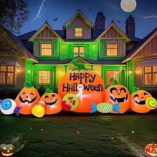 Best 8FT Halloween Inflatable Pumpkin Decorations for Yards