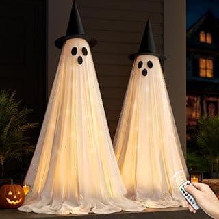 5.5 FT Light-Up Ghost Halloween Decorations