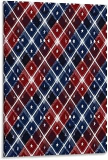 Patriotic Buffalo Plaid Canvas Wall Art
