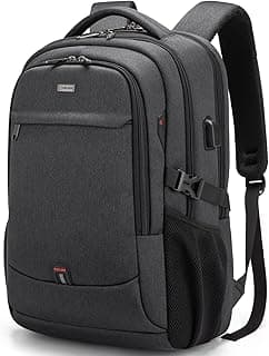 17-Inch Travel Laptop Backpack with USB Charging