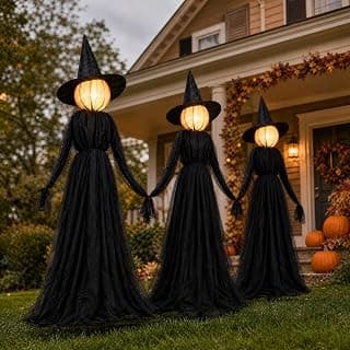 5ft Lighted Witch Outdoor Halloween Decorations