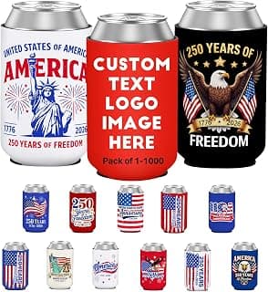 Bulk Patriotic Can Coolers for 4th of July Parties