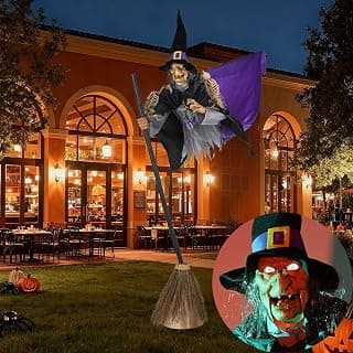 9FT Flying Witch Halloween Outdoor Decoration