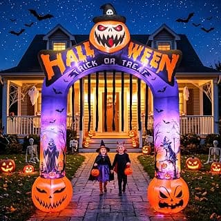 10-Foot Halloween Inflatable Archway with LED Lights