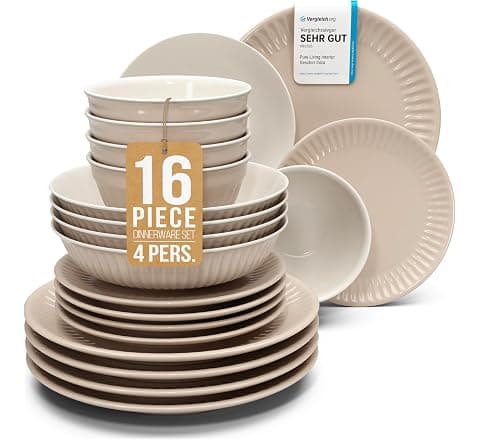 Handmade Stoneware Dinnerware Set for 4