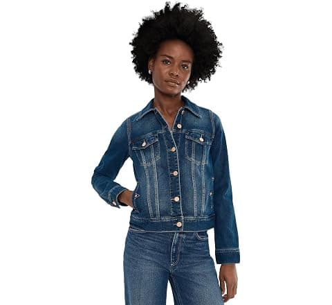 Classic Denim Jacket with Stretch Twill