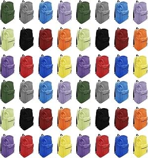 48-Pack 17-Inch Bulk Backpacks for Schools & Events